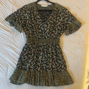 Zara Black Floral Mini Dress